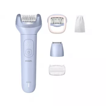 Epiliatorius Philips 8000 serijos BRE711/00 – 32 pincetai, 2 greičiai, šlapias ir sausas naudojimas, įmontuota ličio jonų baterija, mėlyna