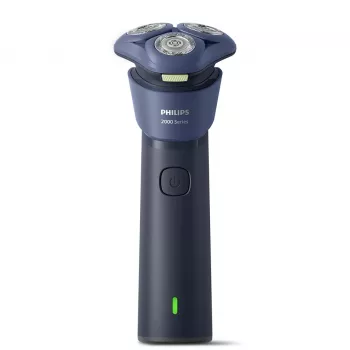 Rotacinis skustuvas Philips 2000 serijos S2885/00 — 3 galvutės, NiMH akumuliatorius, šlapias ir sausas naudojimas, mėlynas