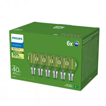 LED lemputė Philips E14 2.3 W 485 lm Šilta balta 300° CRI 80