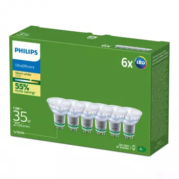 LED lemputė Philips GU10 1,2 W 215 lm Šilta balta 36° CRI 80