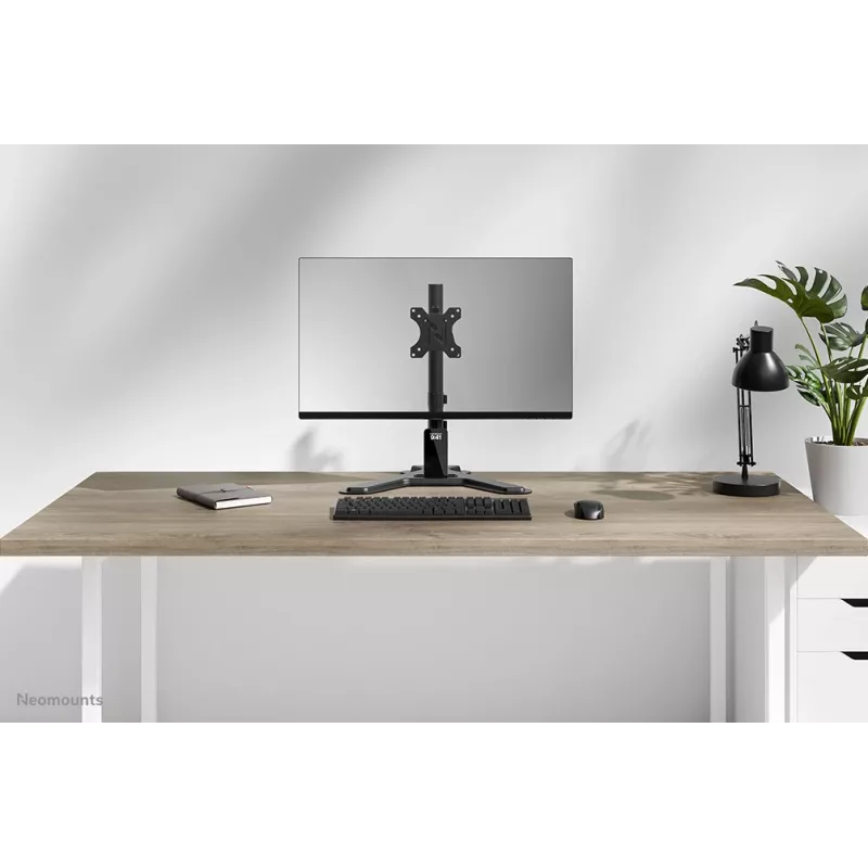 Neomounts DS45-600BL1 vieno monitoriaus stovas, 10–32 colių, VESA 75x75–100x100, max 9 kg, laisvai pastatomas, juodas