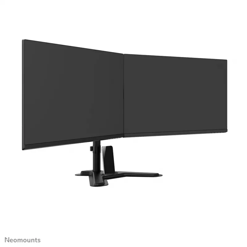 Dvigubas monitorių stovas Neomounts DS45-600BL2 10–32 colių ekranams, 2 ekranai, max 6 kg, VESA 75x75–100x100, laisvai pastatomas, juodas