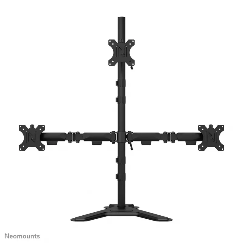 Neomounts DS45-600BL2-1 – trijų monitorių stovas 10–32 colių