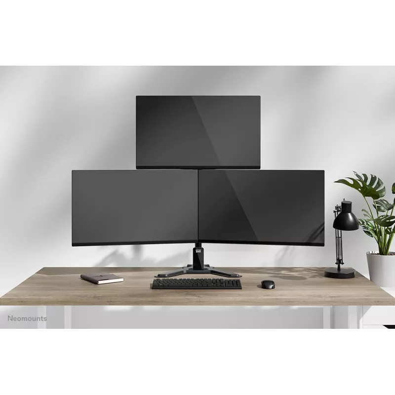 Neomounts DS45-600BL2-1 – trijų monitorių stovas 10–32 colių