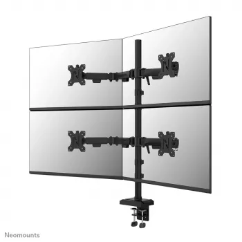 Keturių monitorių laikiklis Neomounts DS60-600BL2-2 10–32 colių ekranams, VESA 75x75–100x100, max 8 kg, spaustuvas/gręžtuvas, juodas