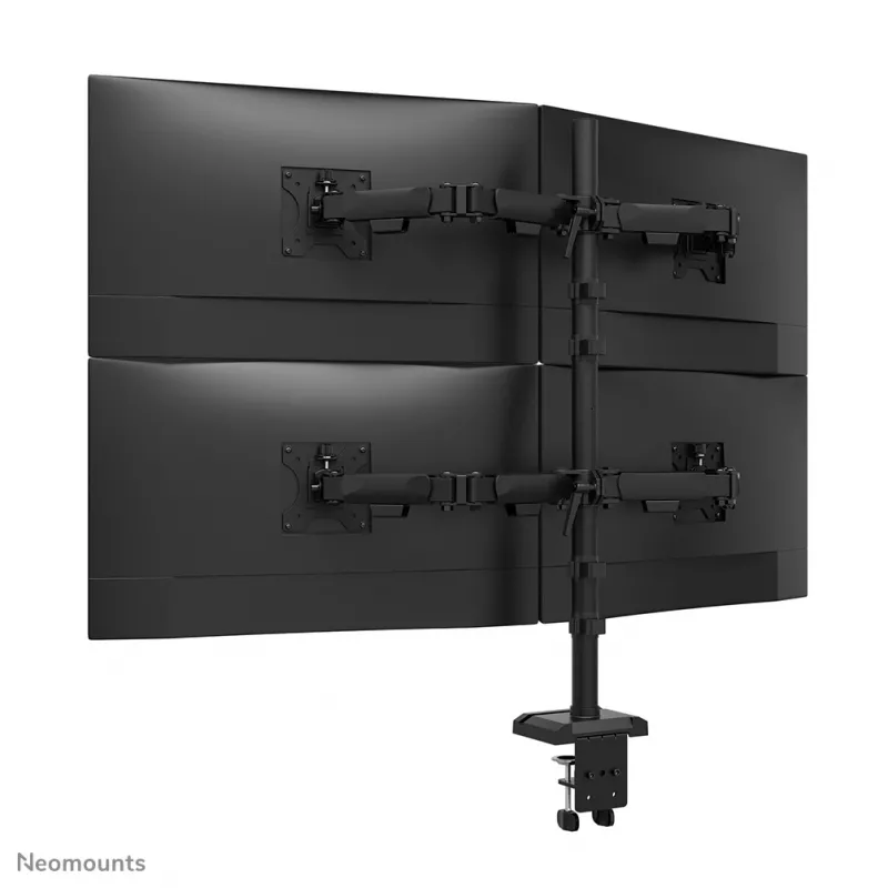 Keturių monitorių laikiklis Neomounts DS60-600BL2-2 10–32 colių ekranams, VESA 75x75–100x100, max 8 kg, spaustuvas/gręžtuvas, juodas