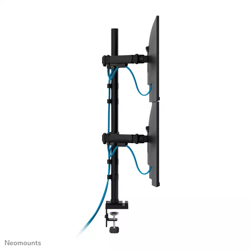 Keturių monitorių laikiklis Neomounts DS60-600BL2-2 10–32 colių ekranams, VESA 75x75–100x100, max 8 kg, spaustuvas/gręžtuvas, juodas
