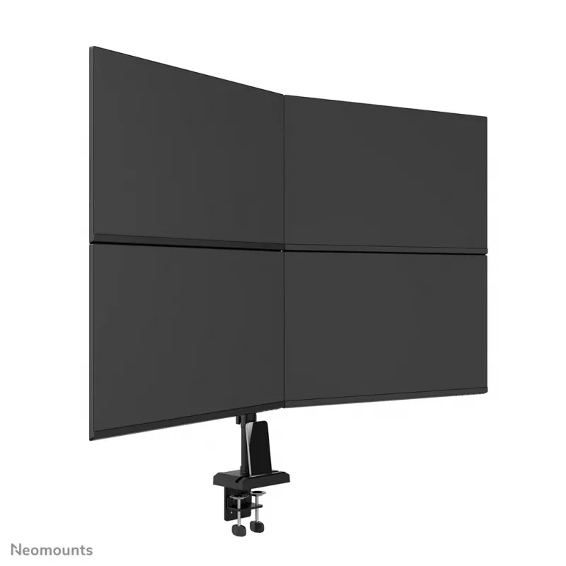 Keturių monitorių laikiklis Neomounts DS60-600BL2-2 10–32 colių ekranams, VESA 75x75–100x100, max 8 kg, spaustuvas/gręžtuvas, juodas