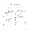 Keturių monitorių laikiklis Neomounts DS60-600BL2-2 10–32 colių ekranams, VESA 75x75–100x100, max 8 kg, spaustuvas/gręžtuvas, juodas