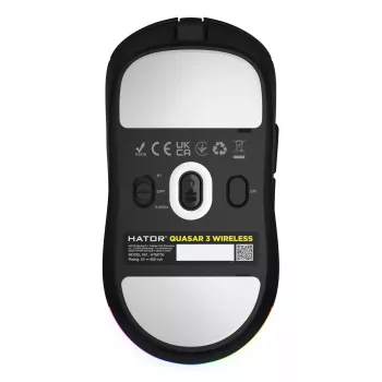 HATOR Quasar 3 Wireless pelė žaidimams Ambidekstrinė RF Wireless + Bluetooth + USB Type-A Optinė 12000 DPI