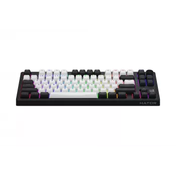 HATOR Skyfall 80 MAG ULTIMA 8K belaidė klaviatūra žaidimams USB + RF Wireless + Bluetooth QWERTY US English juoda, balta