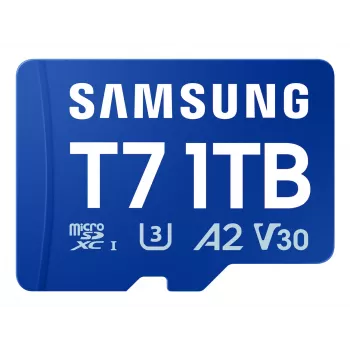 Samsung T7 microSD kortelė, 1 TB, MicroSDXC, UHS-I, 170 MB/s, 3 klasė (U3), V30