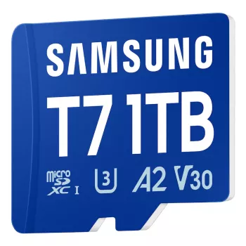 Samsung T7 microSD kortelė, 1 TB, MicroSDXC, UHS-I, 170 MB/s, 3 klasė (U3), V30