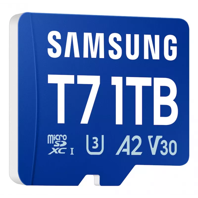 Samsung T7 microSD kortelė, 1 TB, MicroSDXC, UHS-I, 170 MB/s, 3 klasė (U3), V30