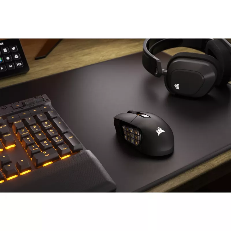 Corsair SCIMITAR ELITE WIRELESS pelė žaidimams Dešinei rankai RF belaidis + Bluetooth + USB Type-C Optinė 26000 DPI