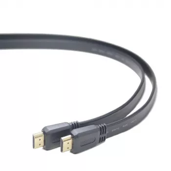 HDMI-HDMI laidas v2.0 3D TV High Speed Ethernet 1,8m plokščias (auksuoti kontaktai)