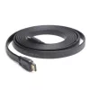 HDMI-HDMI laidas v2.0 3D TV High Speed Ethernet 1,8m plokščias (auksuoti kontaktai)