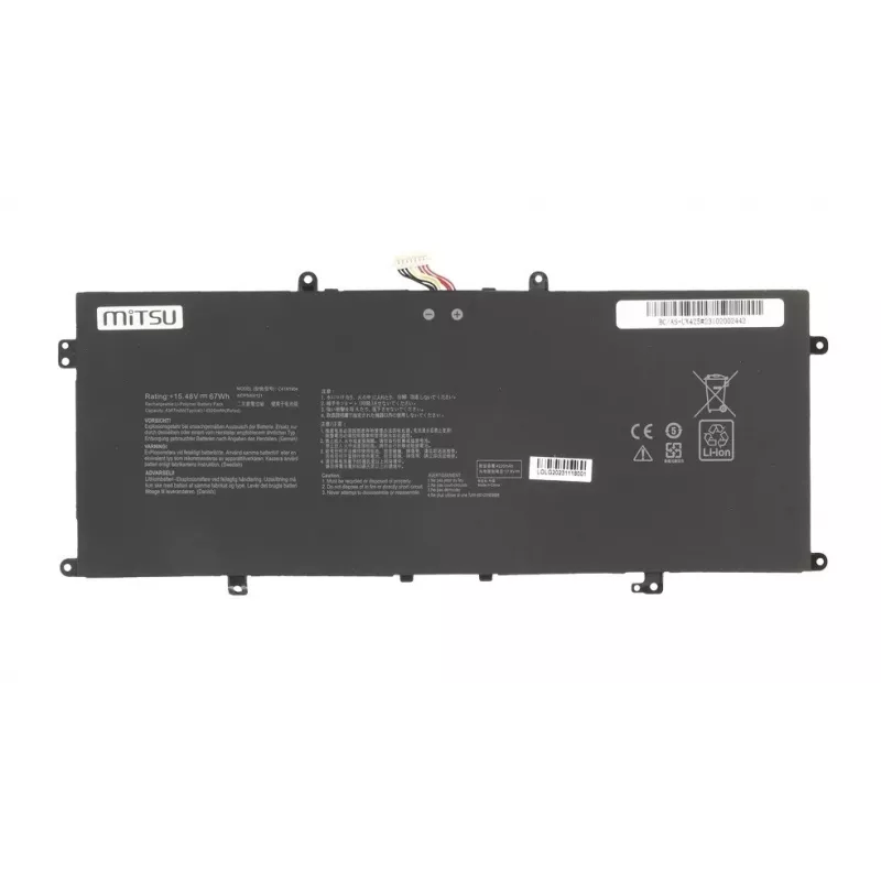 Baterija MITSU C41N1904, skirta ASUS – 4347 mAh, 15.48 V, modelis BC/AS-UX425