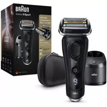 Braun Series 9 9352cc Sport Foil skustuvas su trimeriu Juoda Pilka