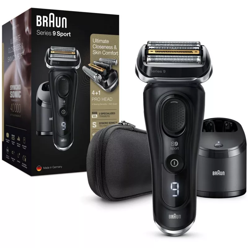Braun Series 9 9352cc Sport Foil skustuvas su trimeriu Juoda Pilka