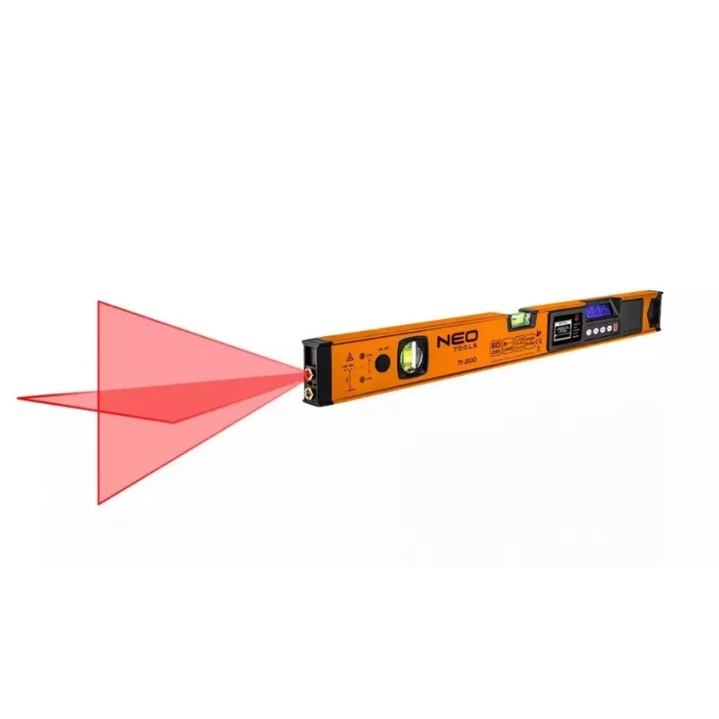 Neo Tools gulsčiukas su elektroniniu ekranu ir lazeriniu taikikliu 60 cm