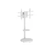 TECHLY Grindinis stovas su vežimėlio lentyna LCD/LED/Plasma TV 37-86 col. Baltas