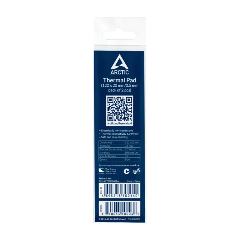 Termo padėklas ARCTIC TP-2 APT2560 Performance 120x20 mm 0.5 mm