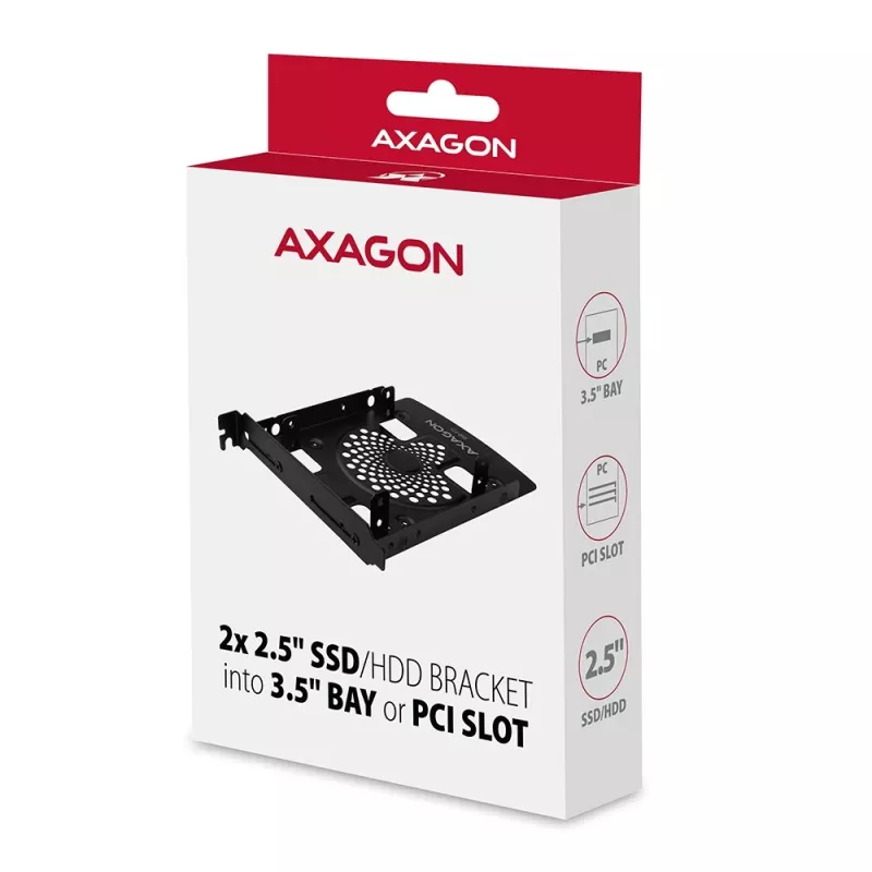 AXAGON RHD-P25 metalinis rėmas 2x 2.5 colio į 3.5 colio/PCI