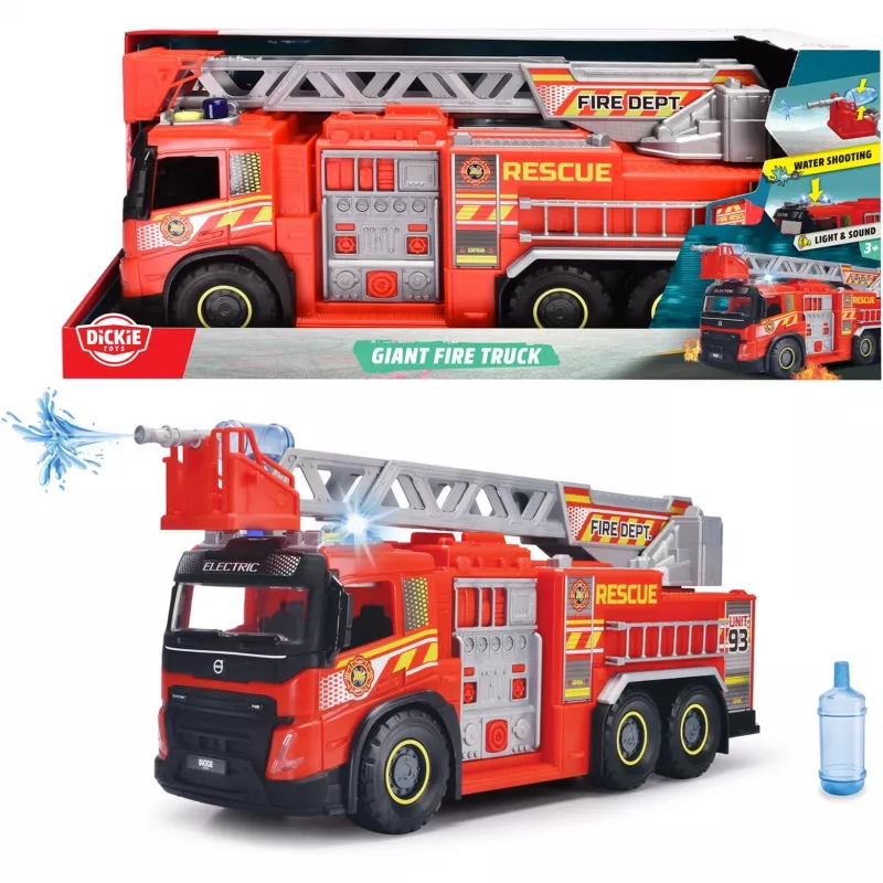 Žaislinis gaisrinis automobilis Simba-Dickie Giant Fire Truck 203719031 su judančiomis dalimis