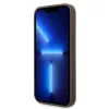 GUESS Dėklas GUHCP15L4GMGBR iPhone 15 Pro 6,1 inch rudas, kietas dėklas su dideliu metaliniu logotipu
