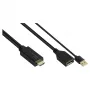 Alcasa HDMI-AD22 vaizdo kabelio adapteris 0,3 m HDMI A tipas DisplayPort juodas