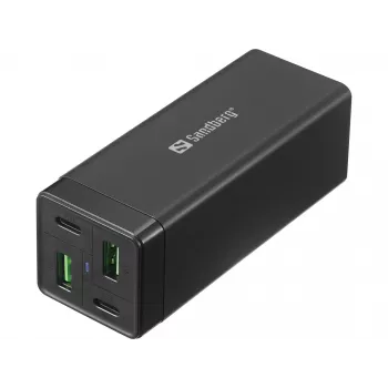 SANDBERG Maitinimo blokas - 65 W - 3,25 A - PD, QC - 4 išėjimo prievadai (2 x USB, 2 x USB-C)
