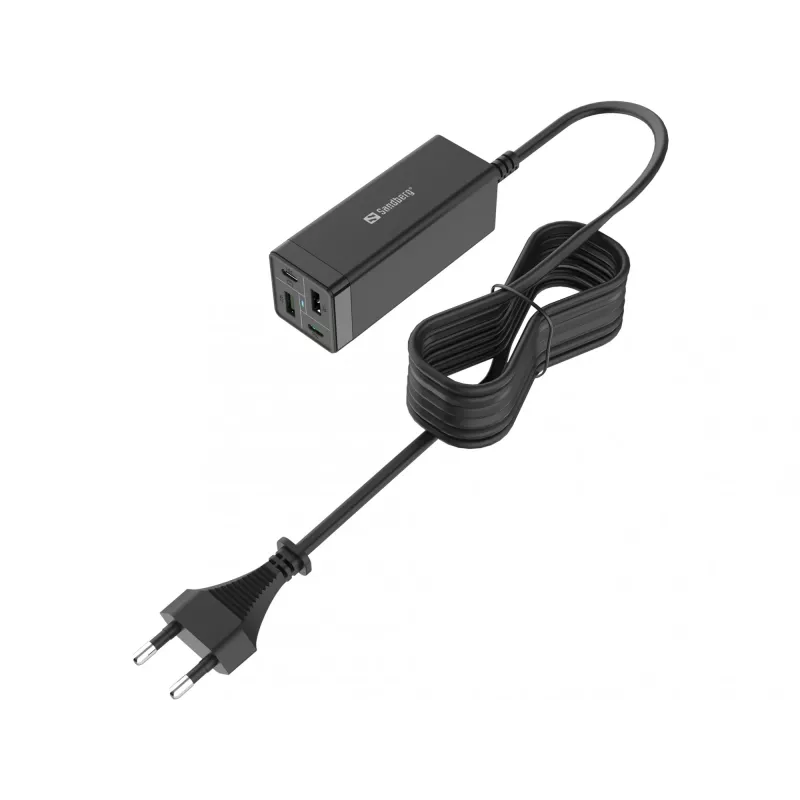 SANDBERG Maitinimo blokas - 65 W - 3,25 A - PD, QC - 4 išėjimo prievadai (2 x USB, 2 x USB-C)