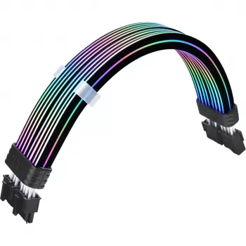 Juostinis kabelis THERMALTAKE AC-082-CN1NAN-A1 8 kontaktų moteriškas–moteriškas, juodas, 0,272 m
