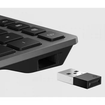 HP 720 kelių įrenginių belaidė klaviatūra, įkraunama, pilno dydžio, USB / Bluetooth