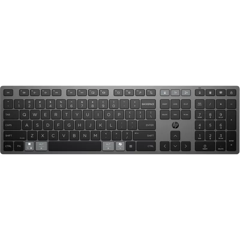 HP 720 kelių įrenginių belaidė klaviatūra, įkraunama, pilno dydžio, USB / Bluetooth