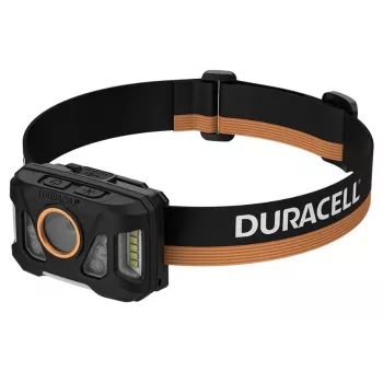 Priekinė lemputė Duracell DH1000R – juoda/oranžinė, įkraunamas laisvų rankų apšvietimas