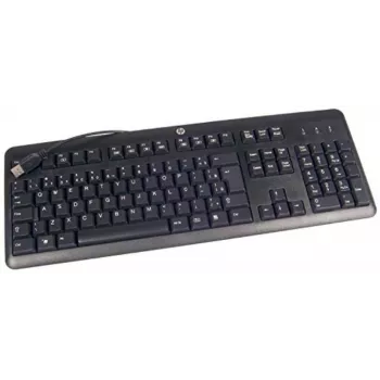 HP 672647-073 Klaviatūra Office USB ispaniška juoda pilno dydžio laidinė