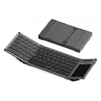 Inateck KB06101_STEEL GRAY belaidė klaviatūra RF Wireless + Bluetooth QWERTZ angliška juoda