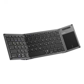 Inateck KB06101_STEEL GRAY belaidė klaviatūra RF Wireless + Bluetooth QWERTZ angliška juoda