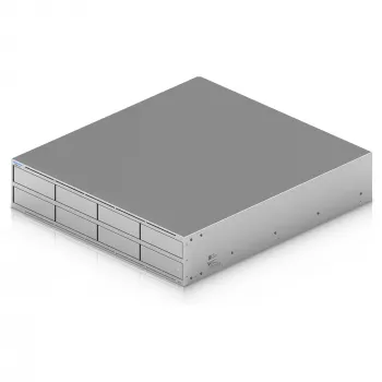 Ubiquiti UniFi UNAS Pro 8 tinklo saugykla, 2HE, stelažinė, 10 Gbps, 8x HDD / 2x M.2 lizdai, UniFi integracijos (UNAS-PRO-8)