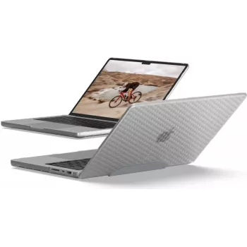 UAG Essential Armor dėklas, skirtas MacBook Pro 14 (M1/M2/M3 MAX & PRO/M4/M4 MAX & PRO/M5) (2021–2025), permatomas