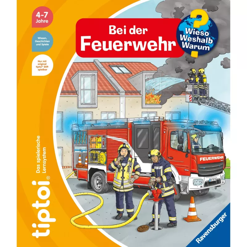 tiptoi Kodėl? Kaip? Kam? Pas ugniagesius, mokomoji knyga