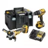 DeWalt DCK2026P2T-QW Kombinuotas rinkinys DCD805 + DCG405, 18 V XR 2×5.0 Ah juoda, geltona