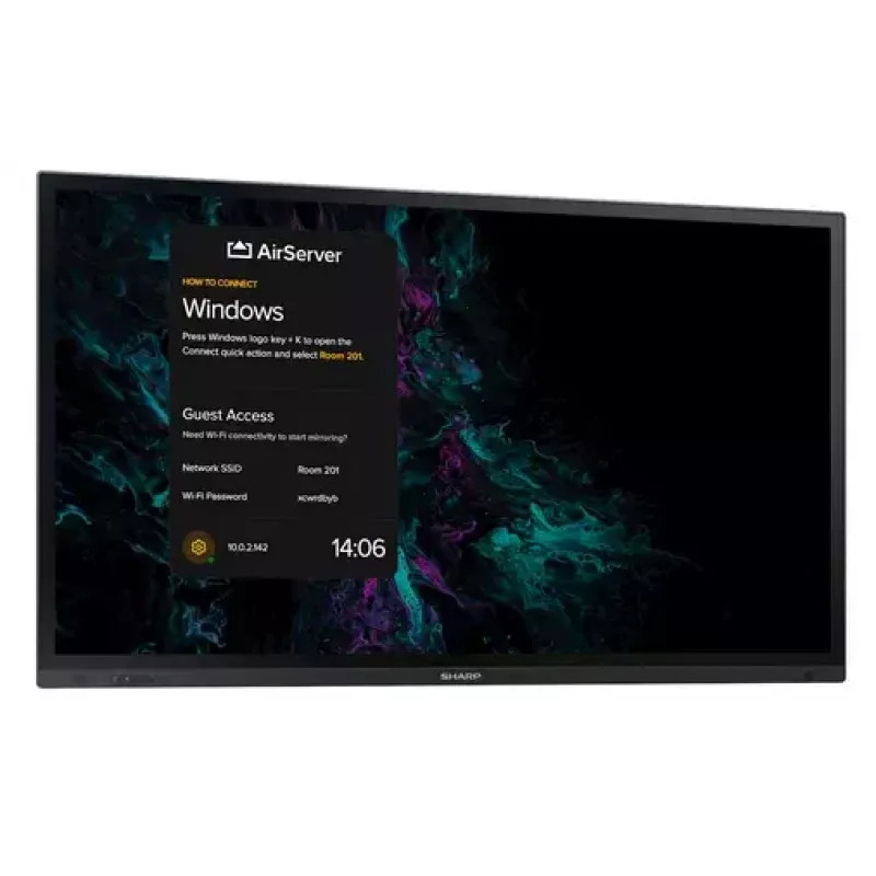 Interaktyvus plokščias ekranas Sharp PN-LA862 86 colių 4K Ultra HD liečiamas juodas