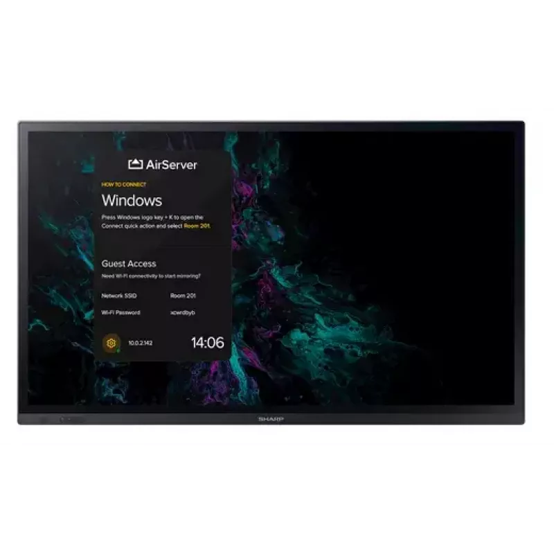 Interaktyvus plokščias ekranas Sharp PN-LA862 86 colių 4K Ultra HD liečiamas juodas