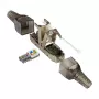 Kištukinis RJ-45 jungtis Alcasa GC-N0150, metalinis, sidabrinis, 9 mm