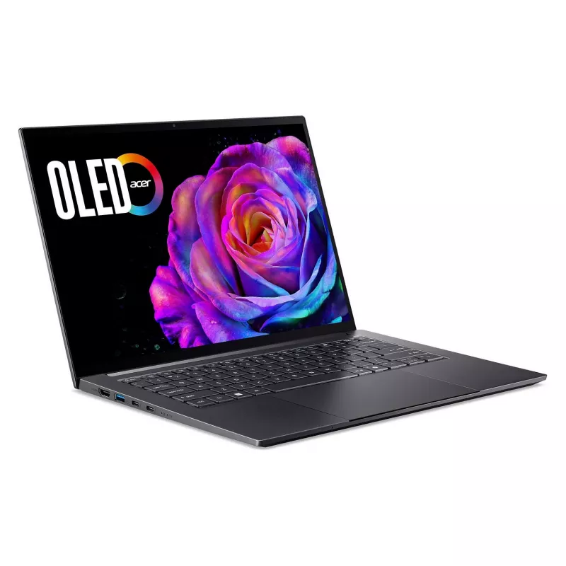 Nešiojamas kompiuteris Acer Swift X 14 OLED SFX14-73G-975F NX.J81EG.004 — 14,5 colio 2880×1800, Intel Core Ultra 9 285H, 2TB SSD, GeForce RTX 5070, HDMI/USB-C, Windows 11 Home
