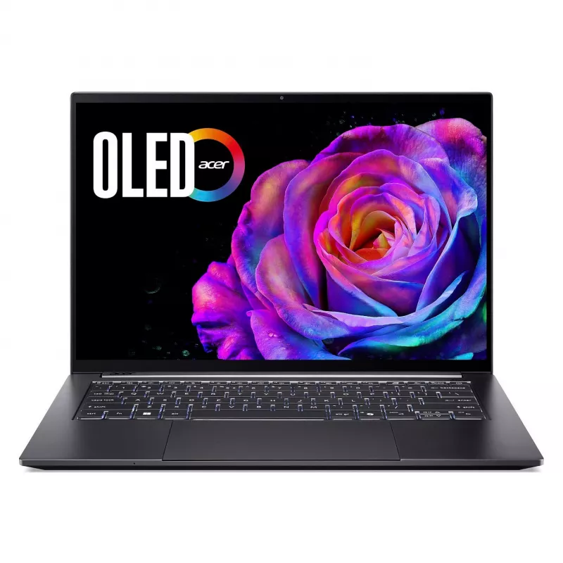 Nešiojamas kompiuteris Acer Swift X 14 OLED SFX14-73G-975F NX.J81EG.004 — 14,5 colio 2880×1800, Intel Core Ultra 9 285H, 2TB SSD, GeForce RTX 5070, HDMI/USB-C, Windows 11 Home