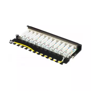 Pataisos skydelis Alcasa GC-N0115 0.5U 12 prievadų RJ45 Cat6